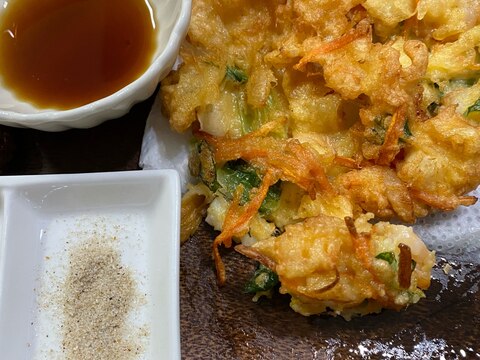 エビとイカのかき揚げ〜お好み焼き風味〜